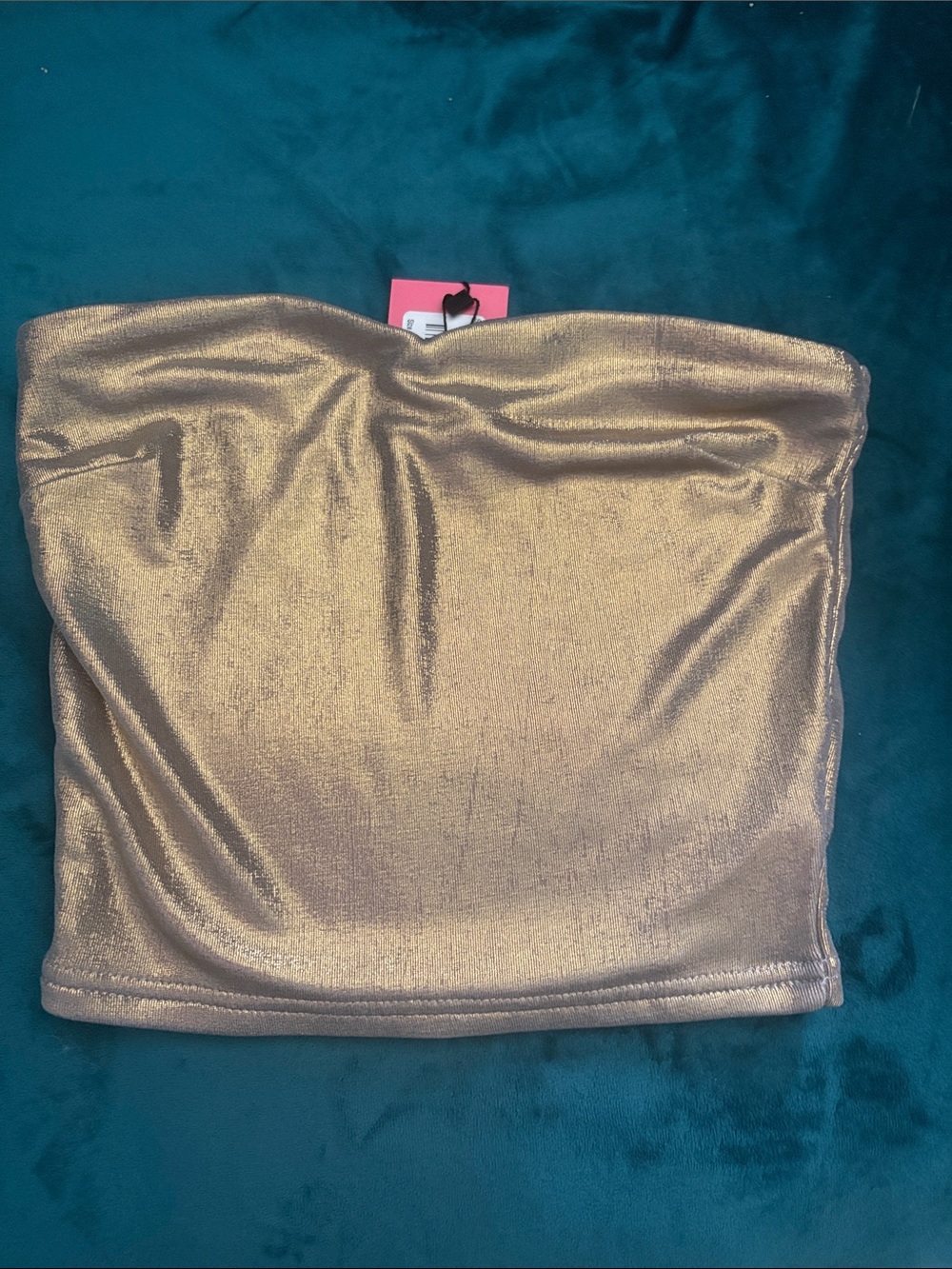 Strapless Metallic Gold Tube Top by Edikted . Size xs nwt